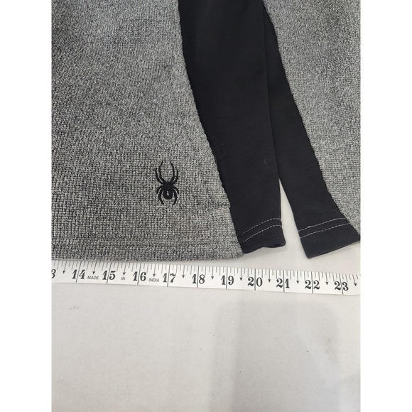Spyder Full Zip Jacket‎ Gray & Black Sweater Knit Mock Neck Outdoor Activewear - Picture 7 of 12